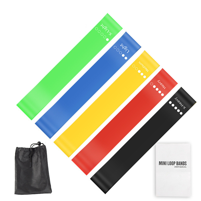 Yoga Fitness Resistance Band - Set di 5 Fasce di Resistenza